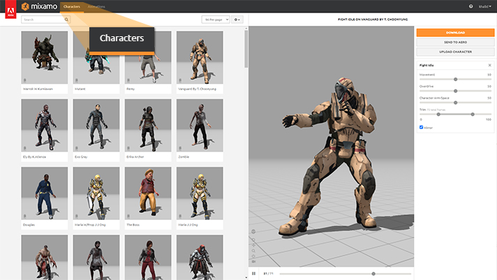 Mixamo : Free 3D Animated Characters • SimLab Soft Blog